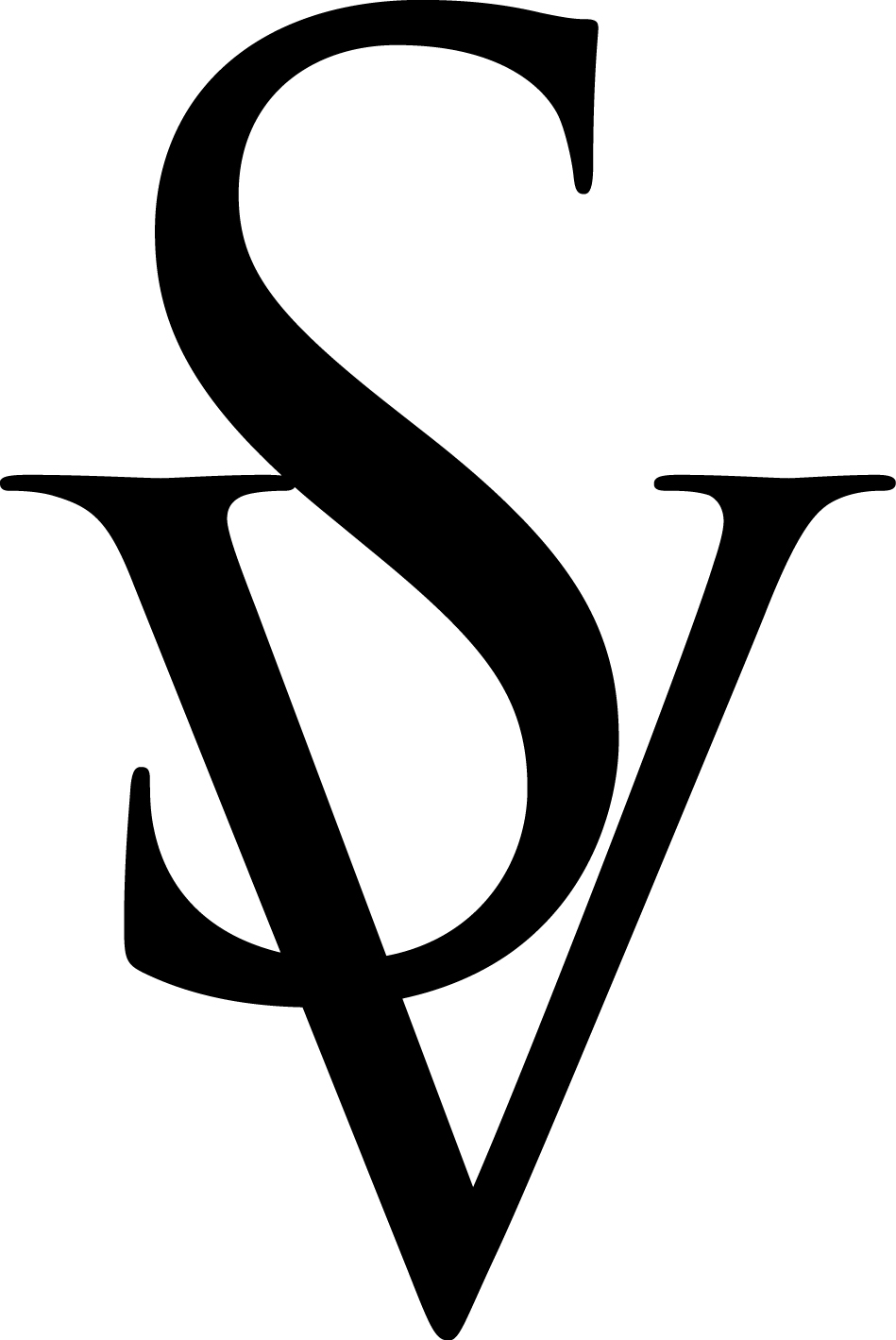 Monogram SV Logo Design Graphic by Greenlines Studios 