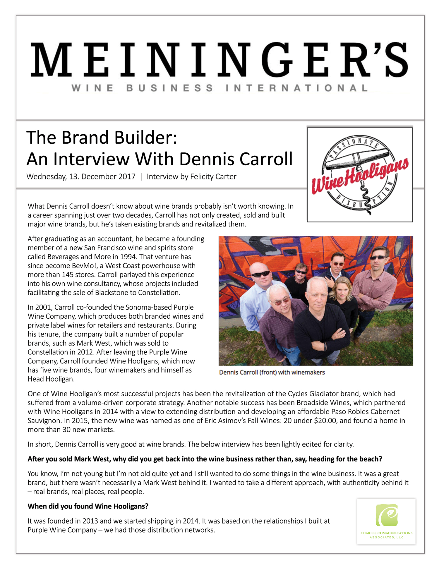 Meiningers Wine Business Monthly